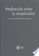 Libro Meditación sobre la simplicidad