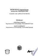 Libro Memorias hegemónicas, memorias disidentes