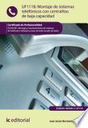 Libro Montaje de sistemas telefónicos con centralitas de baja capacidad. ELES0209