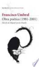 Libro Obra poética, 1981-2001