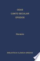 Libro Odas. Canto secular. Epodos