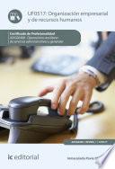 Libro Organización empresarial y de recursos humanos. ADGG0408