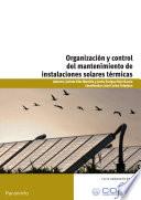 Libro Organización y control del mantenimiento de instalaciones solares térmicas