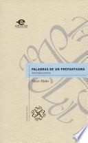 Libro Palabras de un prefantasma