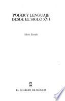 Libro Poder y lenguaje desde el siglo XVI