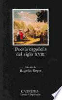 Libro Poesía española del siglo XVIII