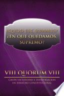 Libro ¿QUOD EST, SUMMUS? ¿EN QUE QUEDAMOS, SUPREMO?