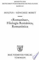 Libro Romanitas - Filología Románica - Romanística