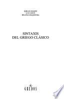 Libro Sintaxis del griego clásico