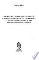 Libro Sociedades campesinas, transición social y cambio cultural en Colombia
