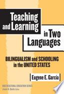 Libro Teaching and Learning in Two Languages