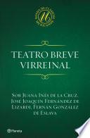 Libro Teatro breve virreinal