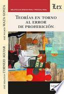 Libro Teorías en torno al error de prohibición
