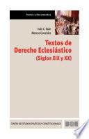 Libro Textos de Derecho Eclesiástico (siglos XIX y XX)