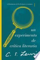 Libro Un experimento de crítica literaria