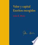 Libro Valor y capital. Escritos escogidos